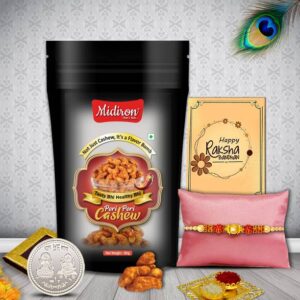 Midiron Rakhi Roasted Cashew Set