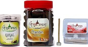 SGV Guggul Box, Chandan Cones & Rose Sticks Special