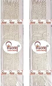Divya Cotton Akhand Jyot 12-Inch Batti (Pack of 2)
