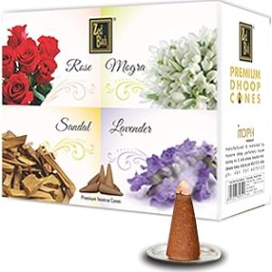 Zed Black Assorted Dhoop Cones (Pack of 12)