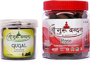 SGV Guggal Box & Rose Dhoop Cones Combo