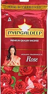 Mangaldeep Wood Ziplock Rose Agarbatti (125g)