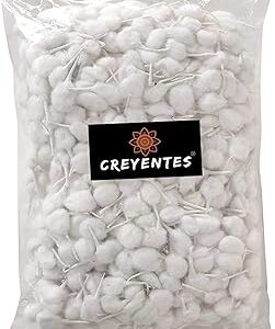 Creyentes Handmade White Round Phool Vaat (500 Pcs)